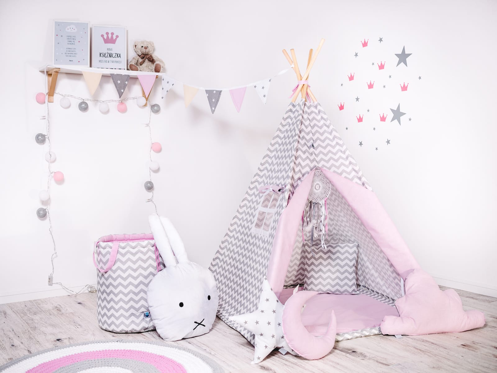 Tipi telk “Roosa Zig Zag”
