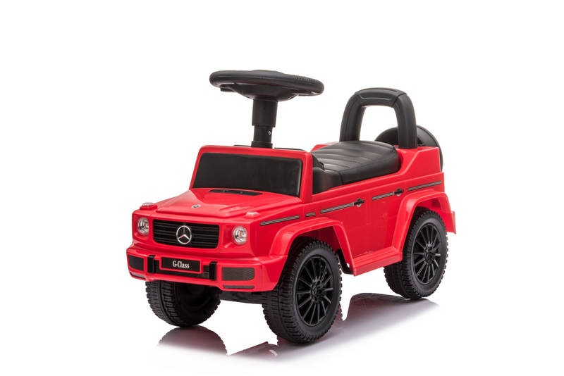 Pealeistutav laste tõukeauto Mercedes G-klass, punane + heliefektid ja kummist rehvid