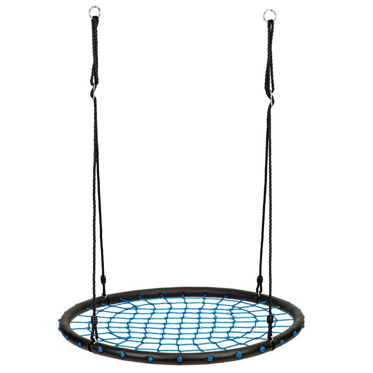 Pesakiik punutud alusega, must-sinine 100cm