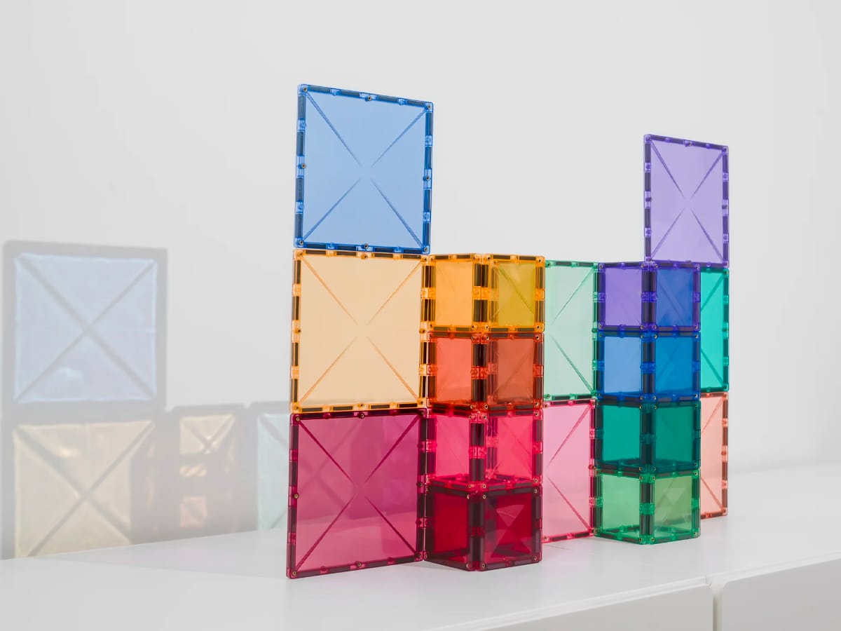 Connetix Pastel Square, 40-osaline magnetklotside komplekt