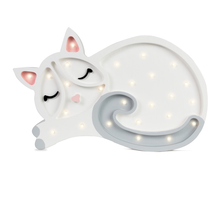 Lastetoa LED lamp Little Lights, valge kiisu
