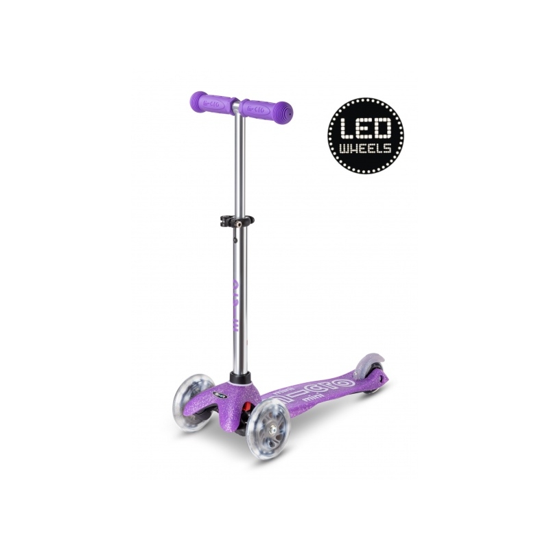 Micro Mini Deluxe Fairy Glitter LED tõukeratas, lilla