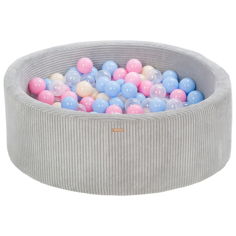 Helehall pallimeri velvetist 90cm, 300 palli (valge, helesinine, heleroosa, cappuccino)