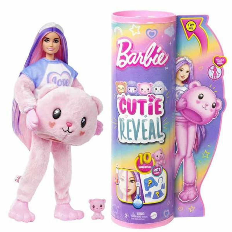 Barbie® Cutie Reveal vikerkaarekostüümidega nukk – Mõmmi
