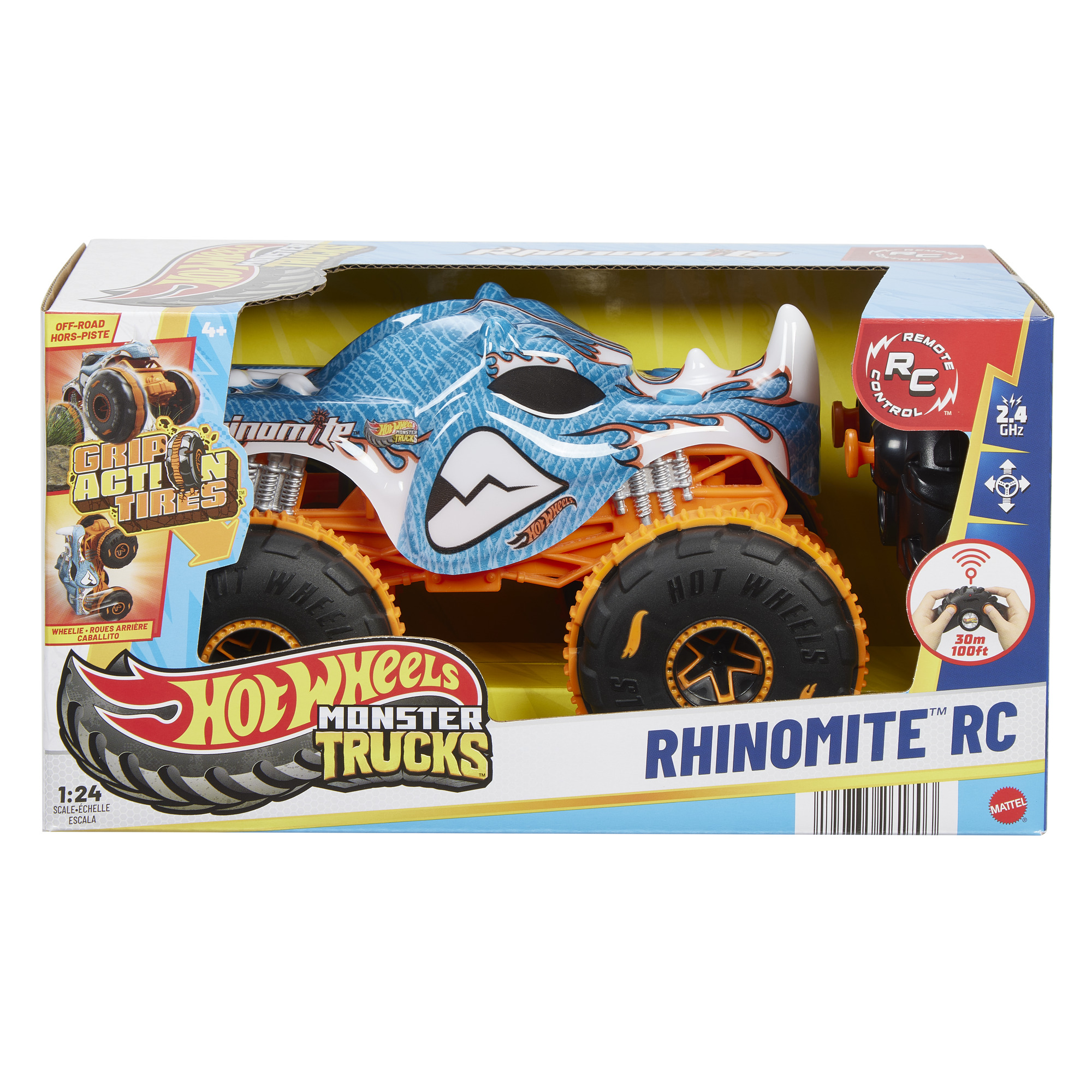 Hot Wheels® Rhinomite kaugjuhtimispuldiga Monster Truck