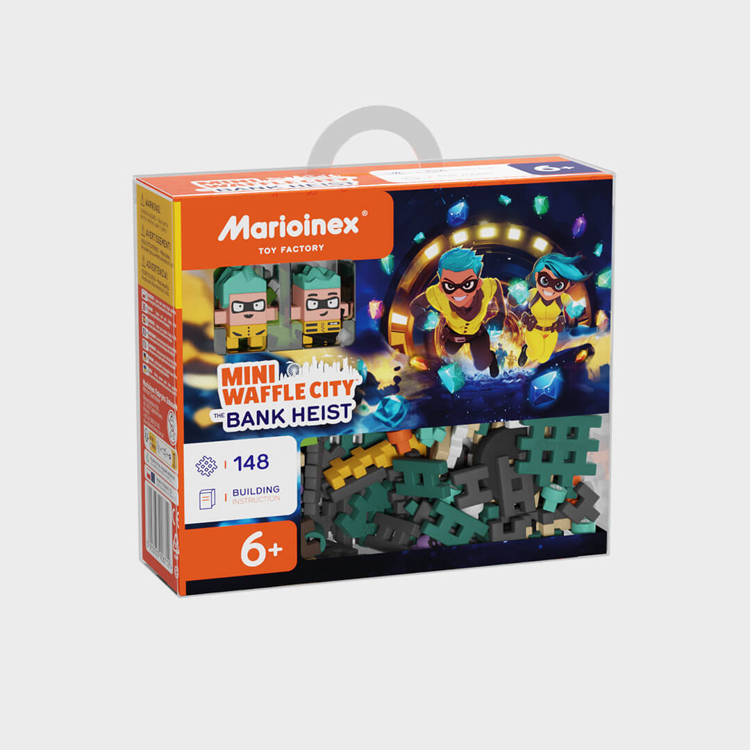 Marioinex vahvelklotsid, Mini Waffle “Pangarööv”, 148-osaline