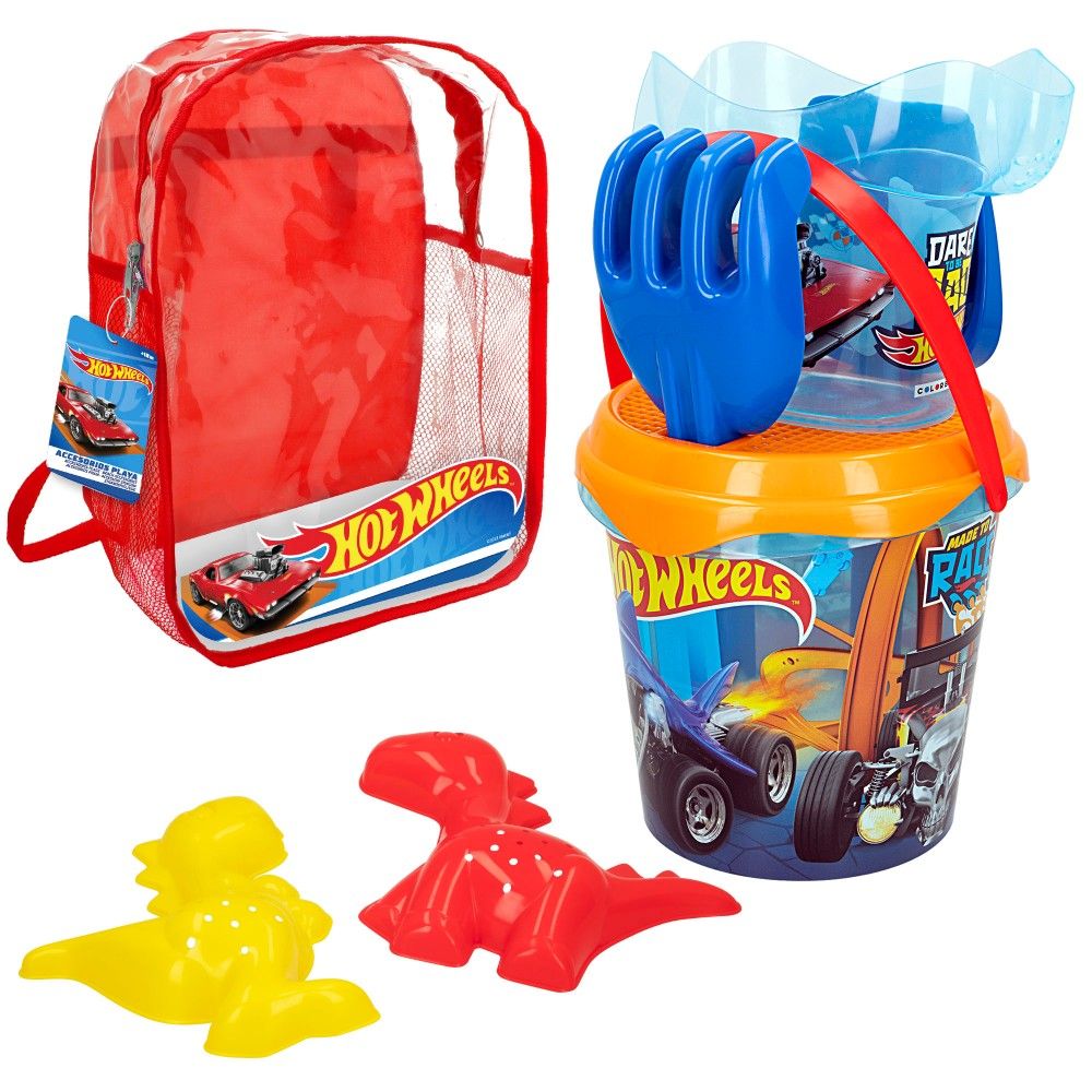 Liivakastimänguasjad ämbris “Hot Wheels”