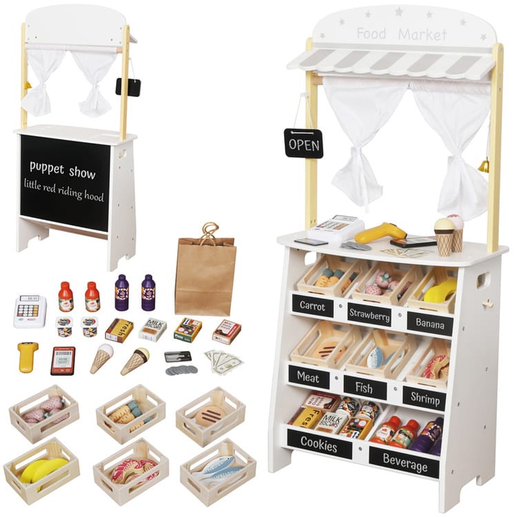 Puidust müügilett & teater 2in1