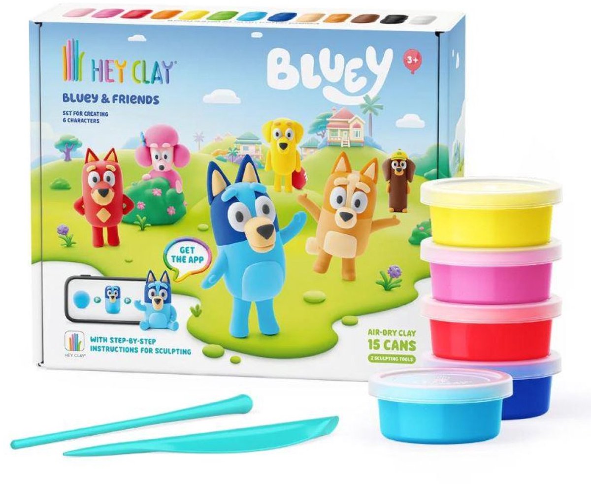 Hey Clay “Bluey” savi voolimiskomplekt, 15tk