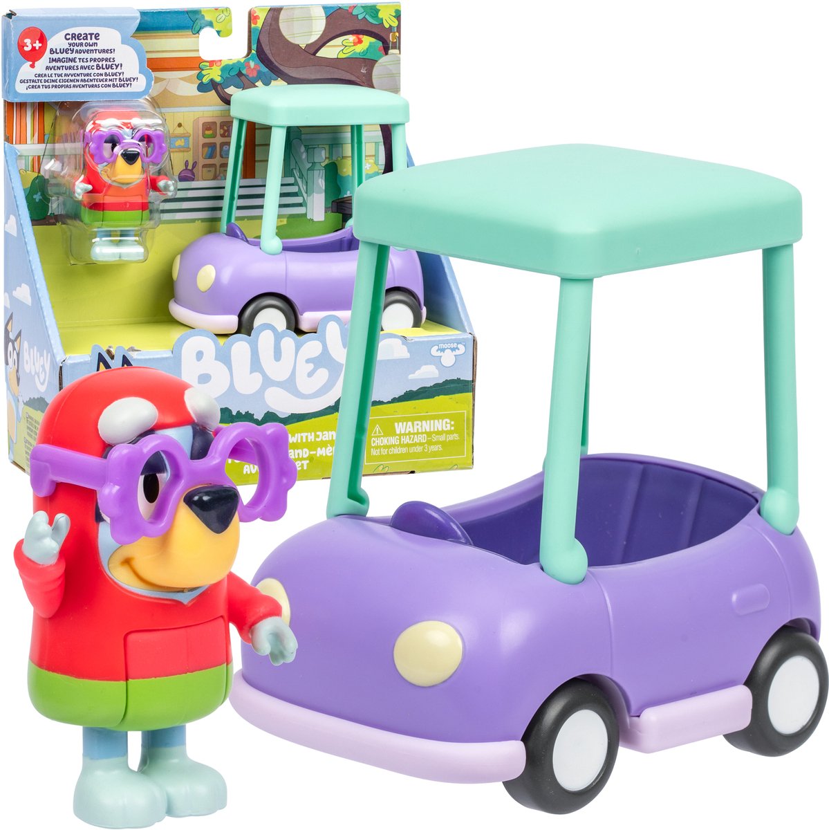 Bluey mängukomplekt “Janet ja vanaema auto”