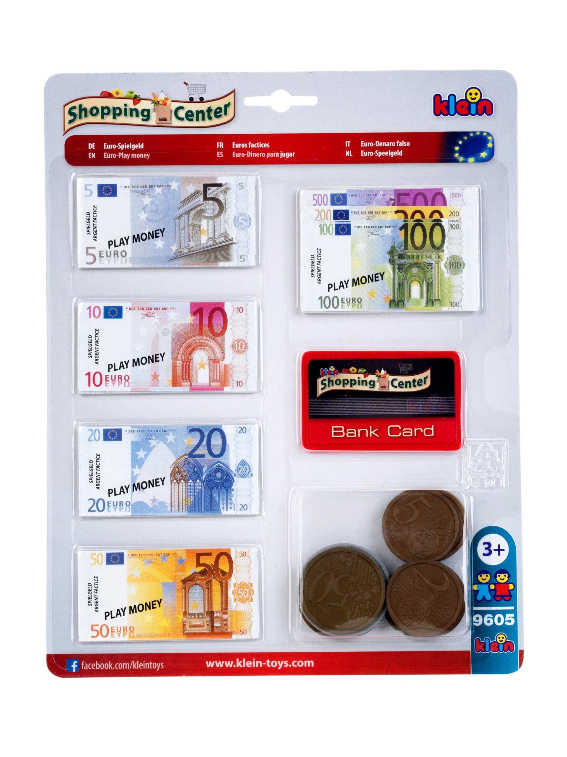 Mänguraha (eurod) koos plastikkaardiga, Klein