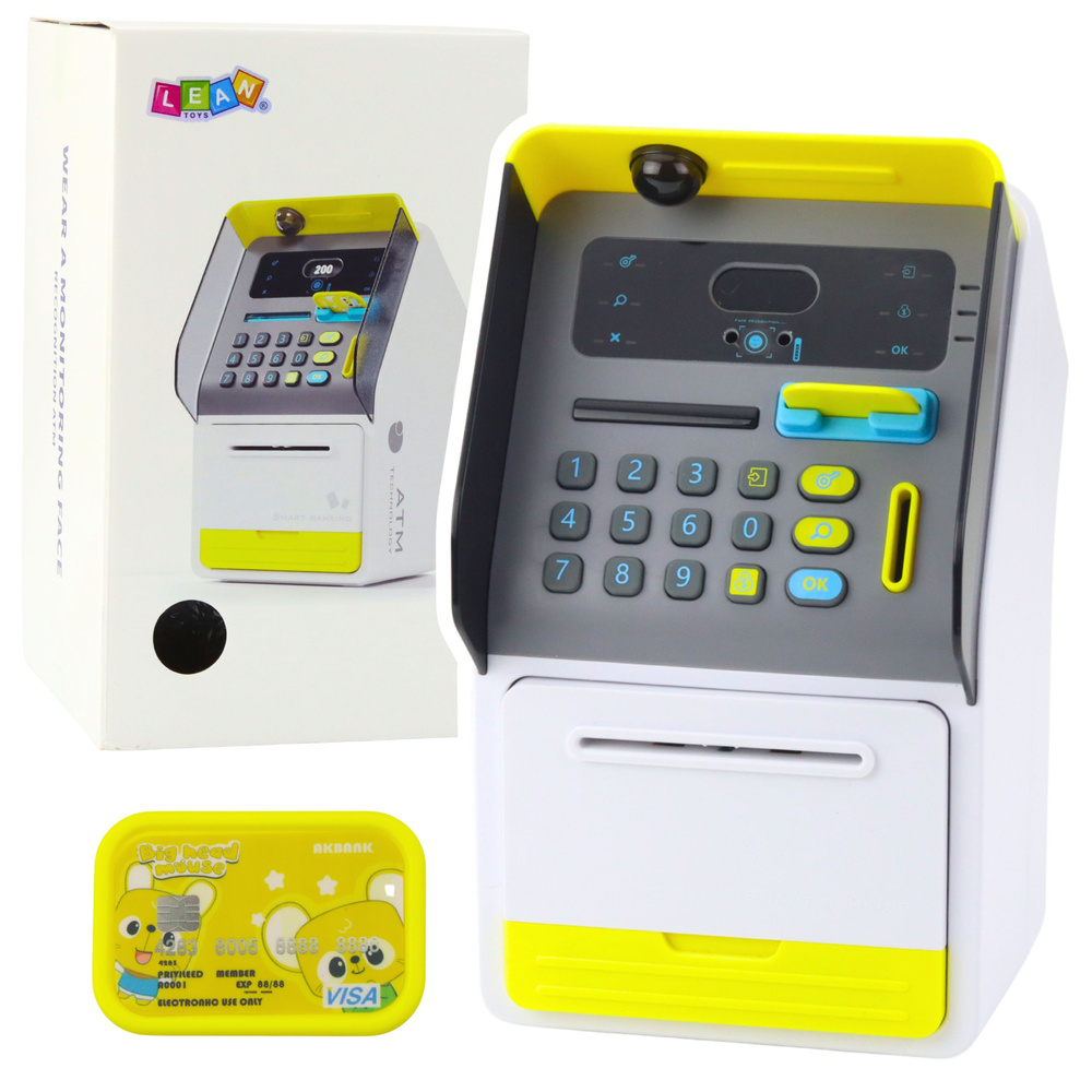 Laste interaktiivne rahakassa “ATM”, kollane