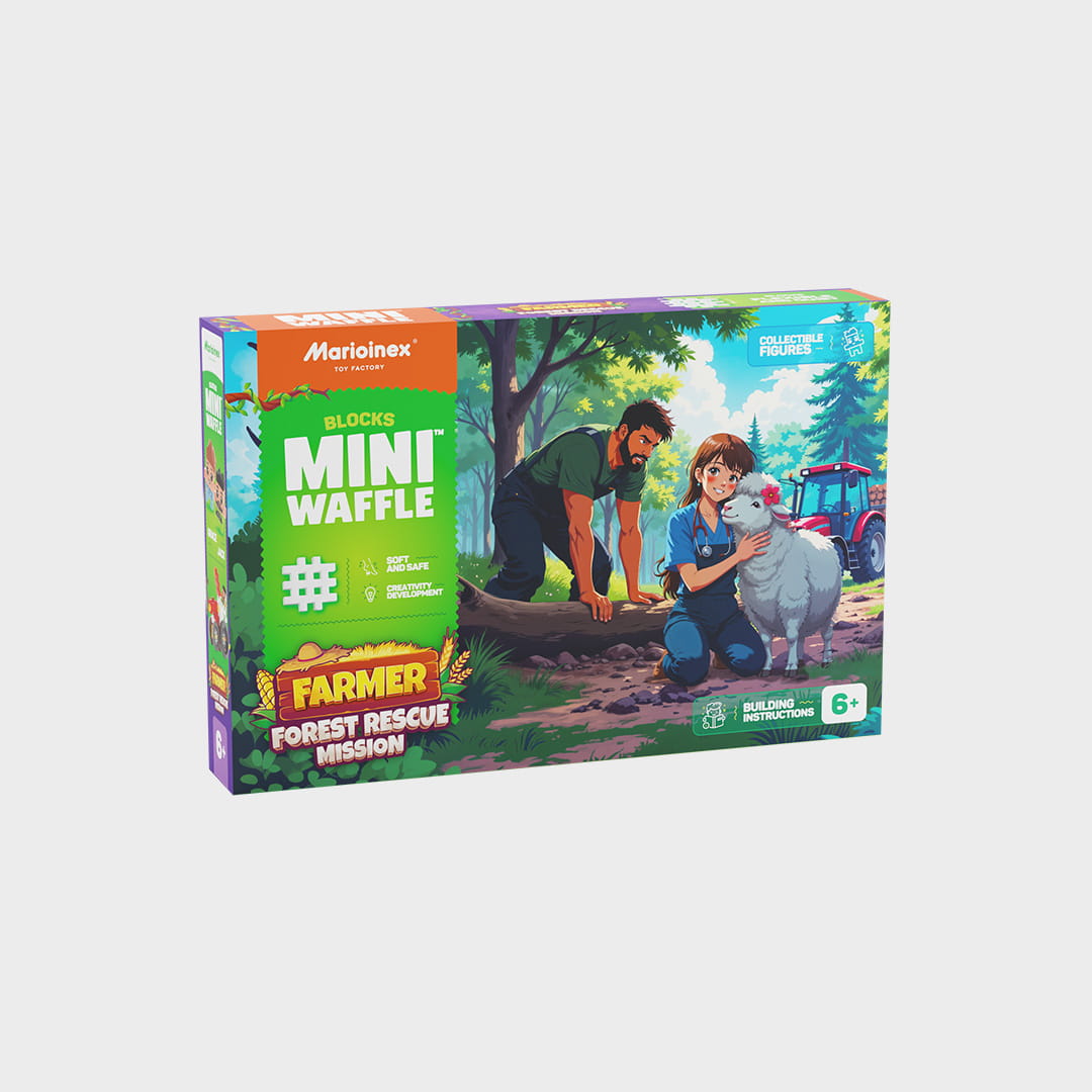 Marioinex vahvelklotsid, Mini Waffle Farmer “Metsa päästemissioon”, 100-osaline