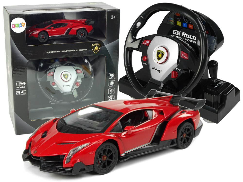 Raad.auto Lamborghini Veneno 1:24, roolikujuline pult!