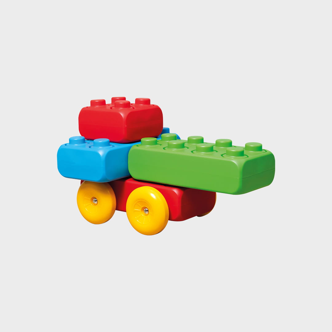 Marioinex suured ehitusklotsid ratastega, 30-osaline