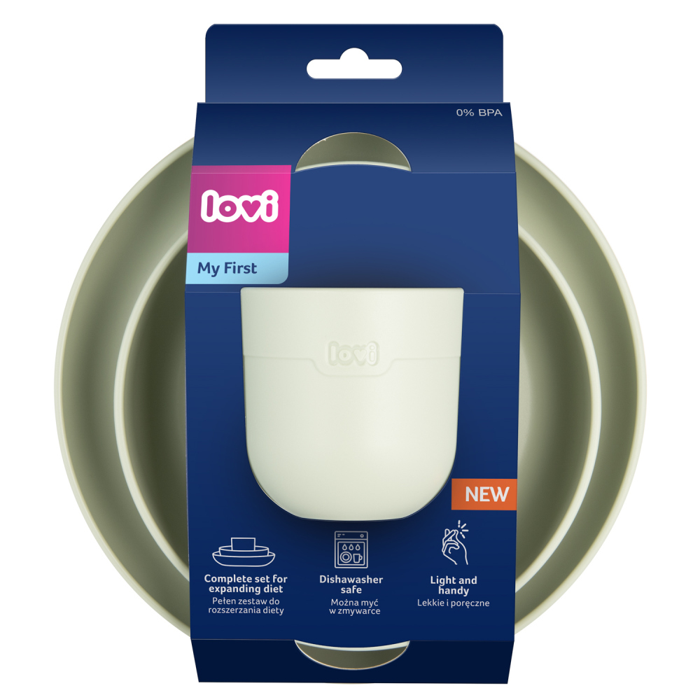 “Lovi” sööginõude komplekt tassiga, roheline