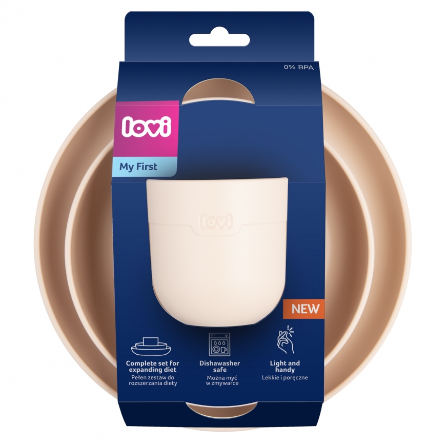 “Lovi” sööginõude komplekt tassiga, beez