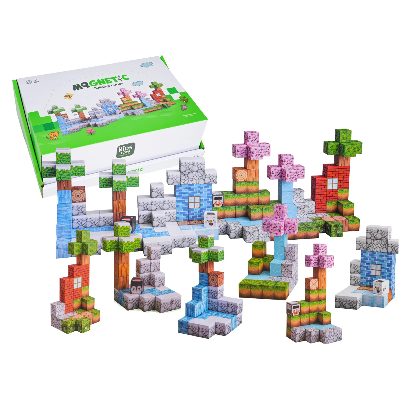 Magnetkuubikute komplekt, 384-osaline – loo enda “Minecrafti” maailm!