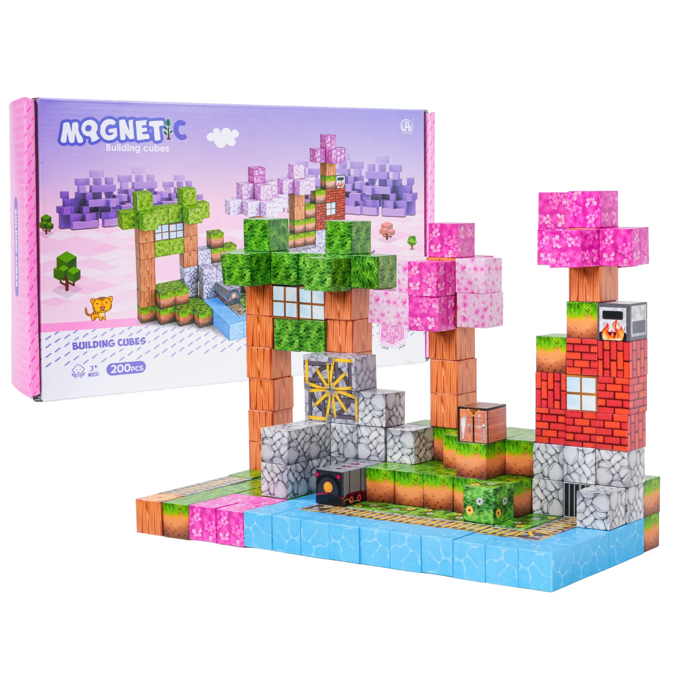 Magnetkuubikute komplekt, 200-osaline – loo enda “Minecrafti” maailm!