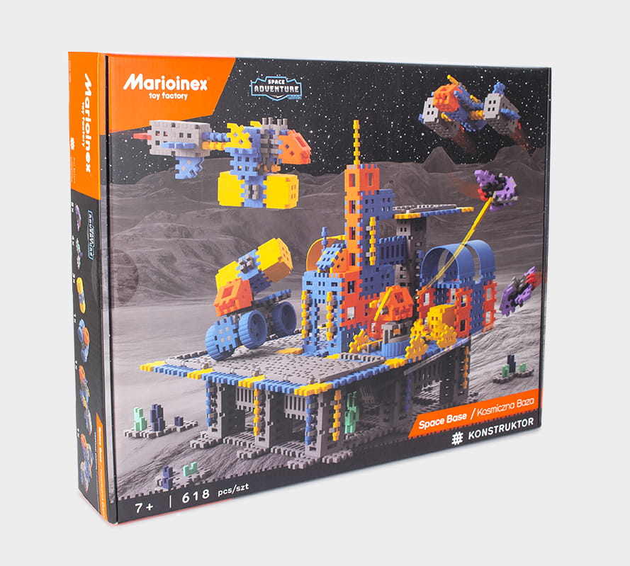 Marioinex vahvelklotsid, Mini Waffle “Space Base Set”, 618-osaline