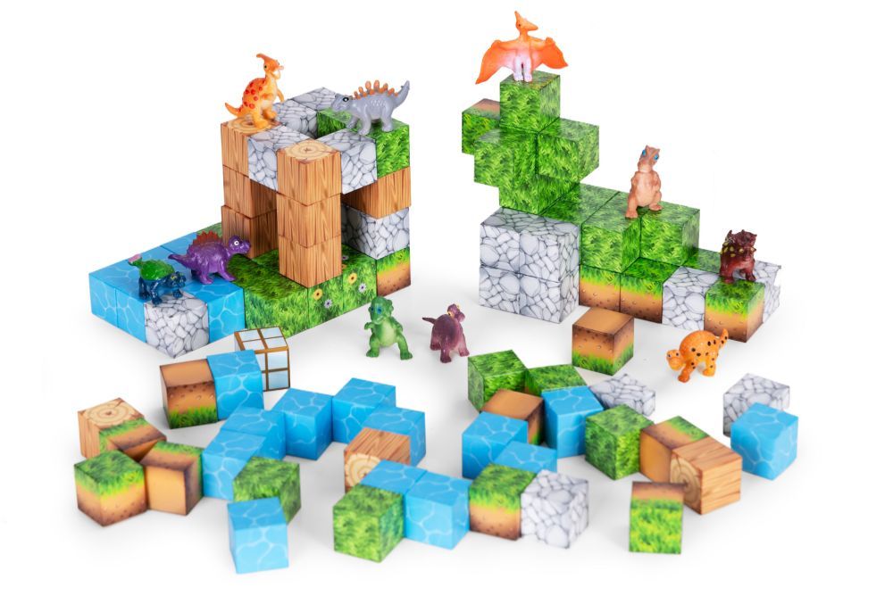 Magnetkuubikute komplekt “Dinosaurused”, 114-osaline – loo enda “Minecrafti” maailm!