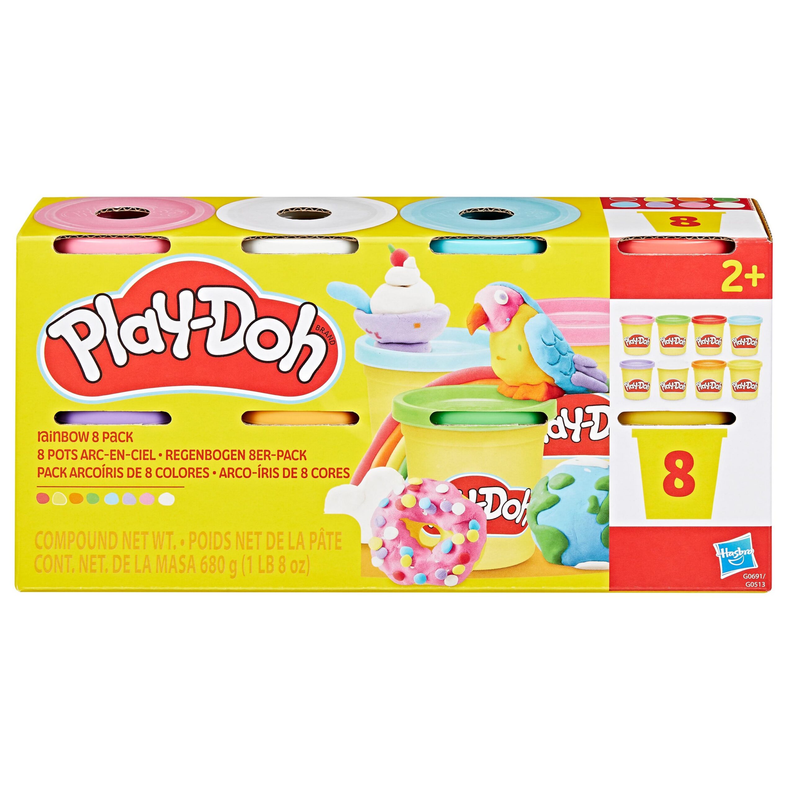 Play-Doh voolimismass, 8-pakk “Vikerkaar”