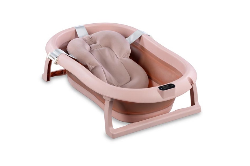 Beebivann termomeetri ja jalgadega “Dunkel”, tumeroosa