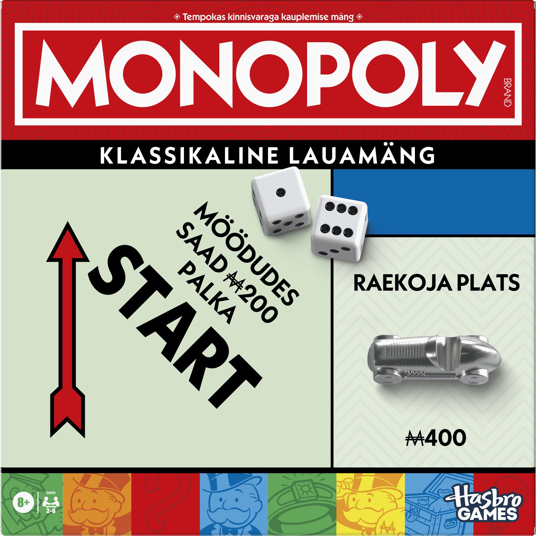 Monopoly lauamäng, klassikaline (eestikeelne)