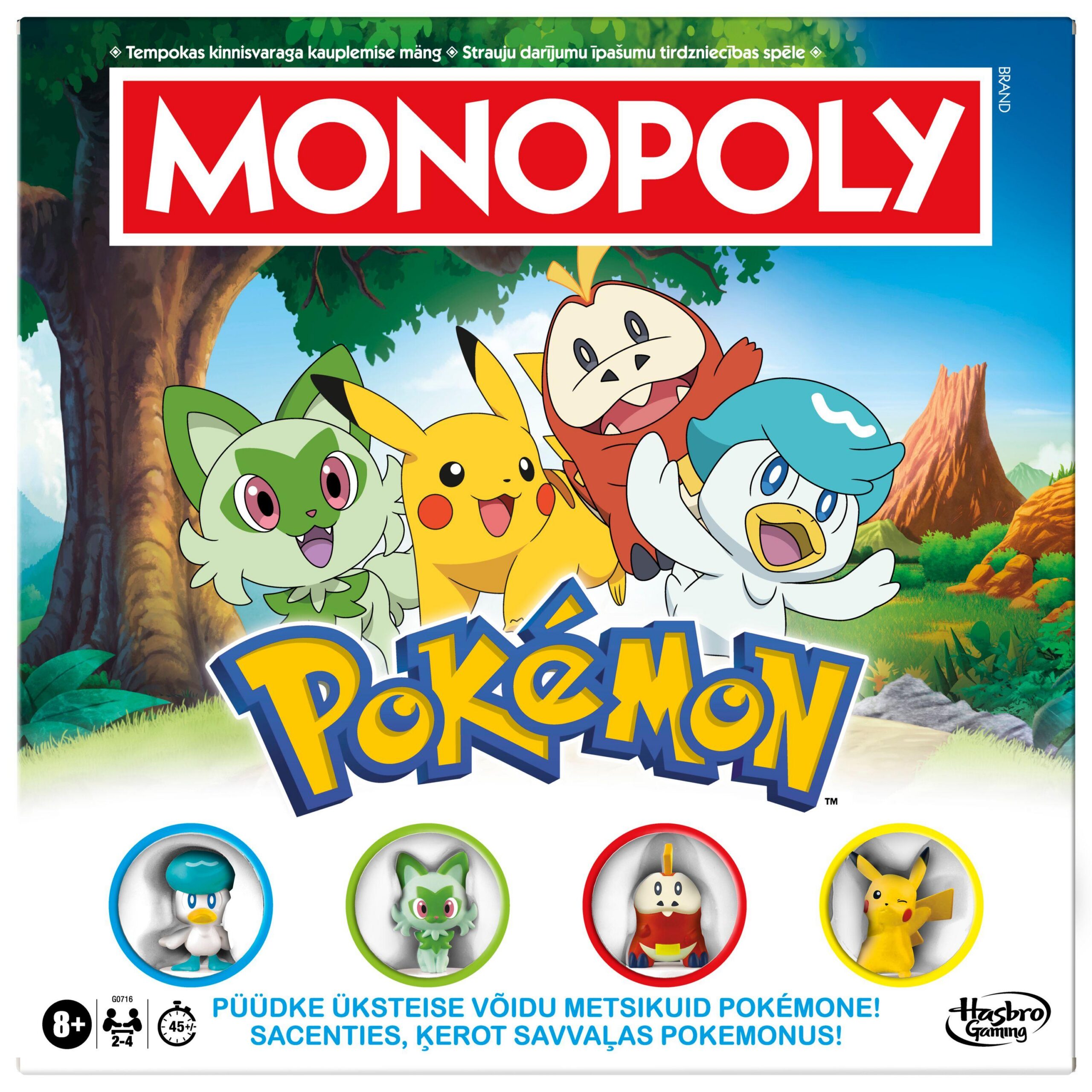 Monopoly lauamäng “Pokemon” (eesti ja läti keeles)