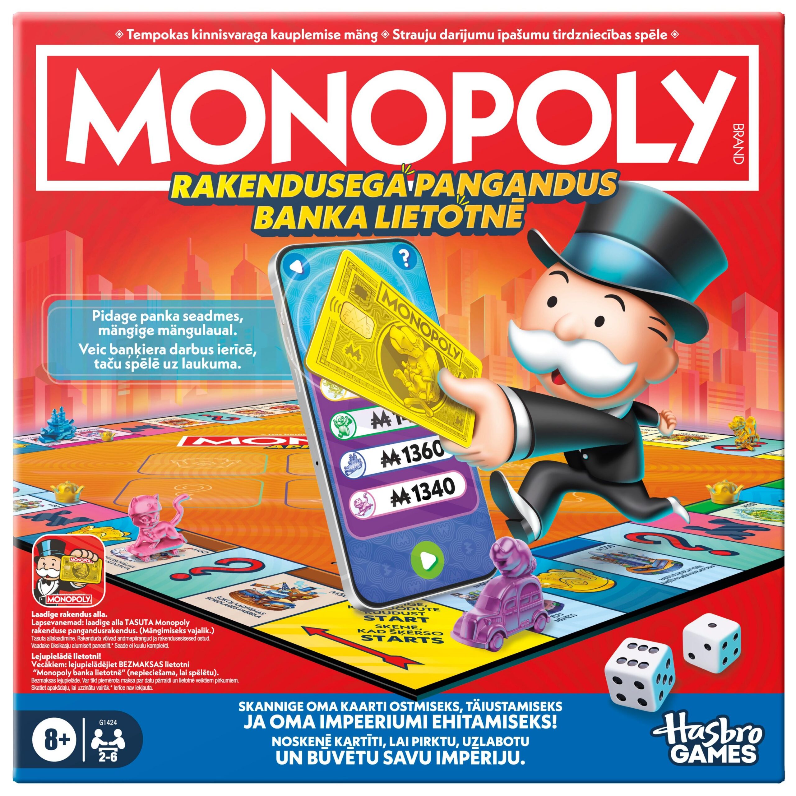 Monopoly lauamäng + rakendus “Pangandus” (eesti ja läti keeles)
