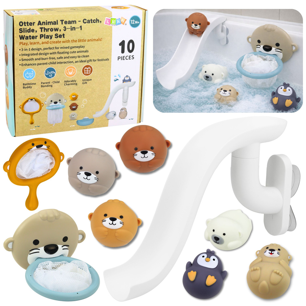 Vannimänguasjade komplekt “Loomade liumägi” + veesõel