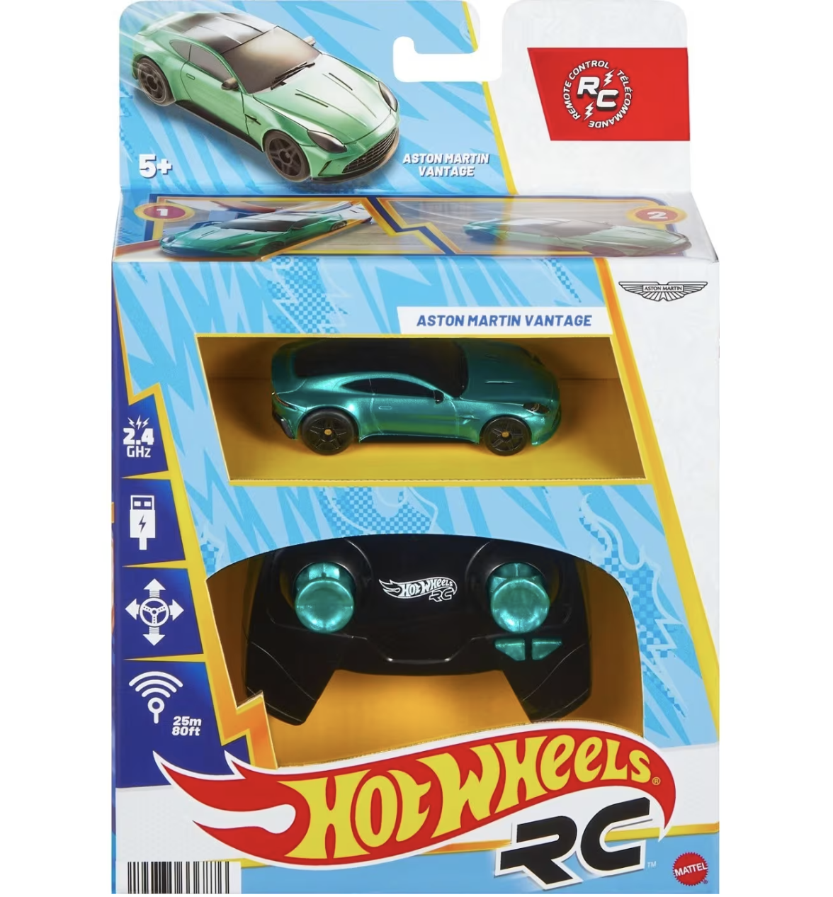 Hot Wheels® kaugjuhtimispuldiga Aston Martin Vantage