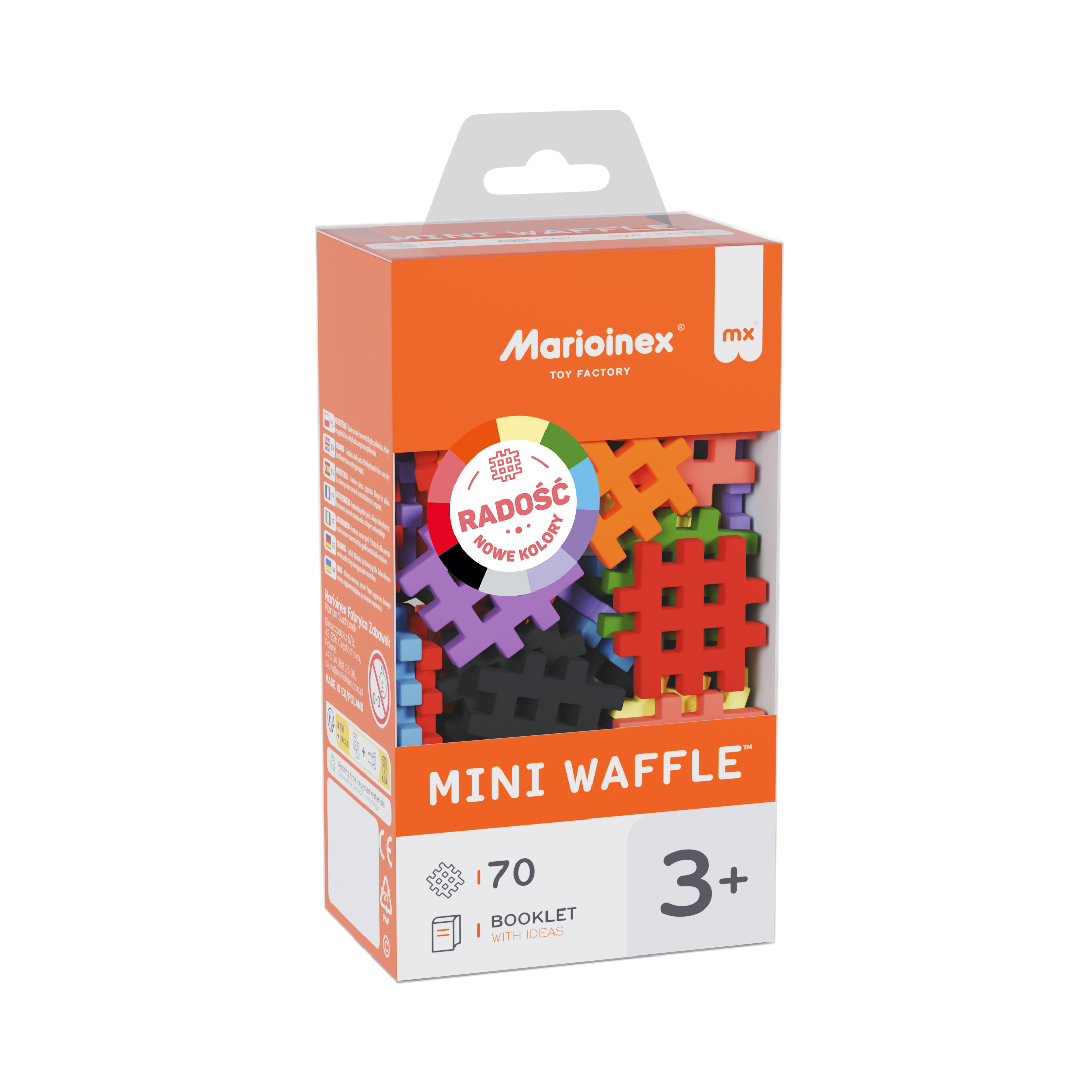 Marioinex vahvelklotsid, Mini Waffle “Joy”, 70-osaline
