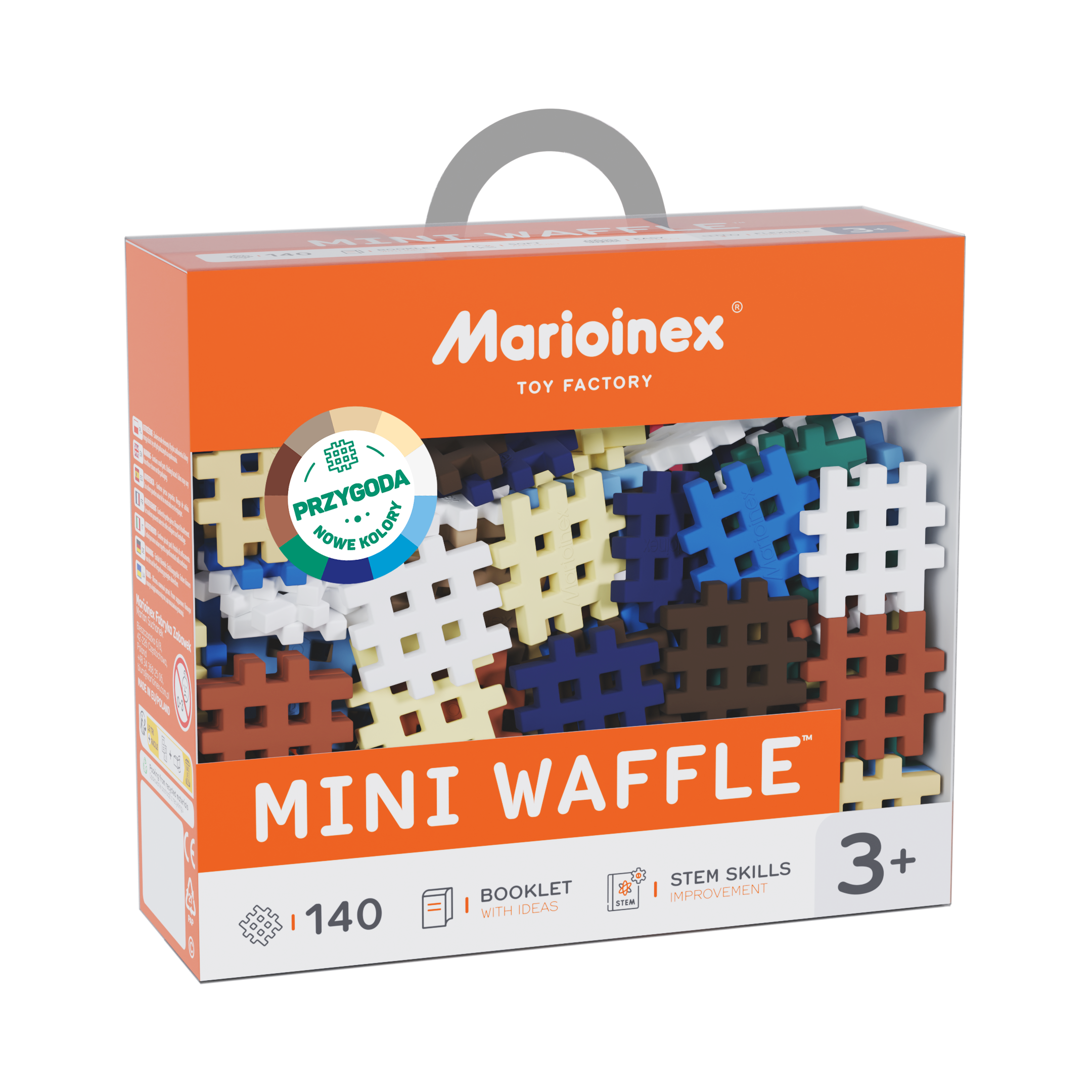 Marioinex vahvelklotsid, Mini Waffle “Adventure”, 140-osaline
