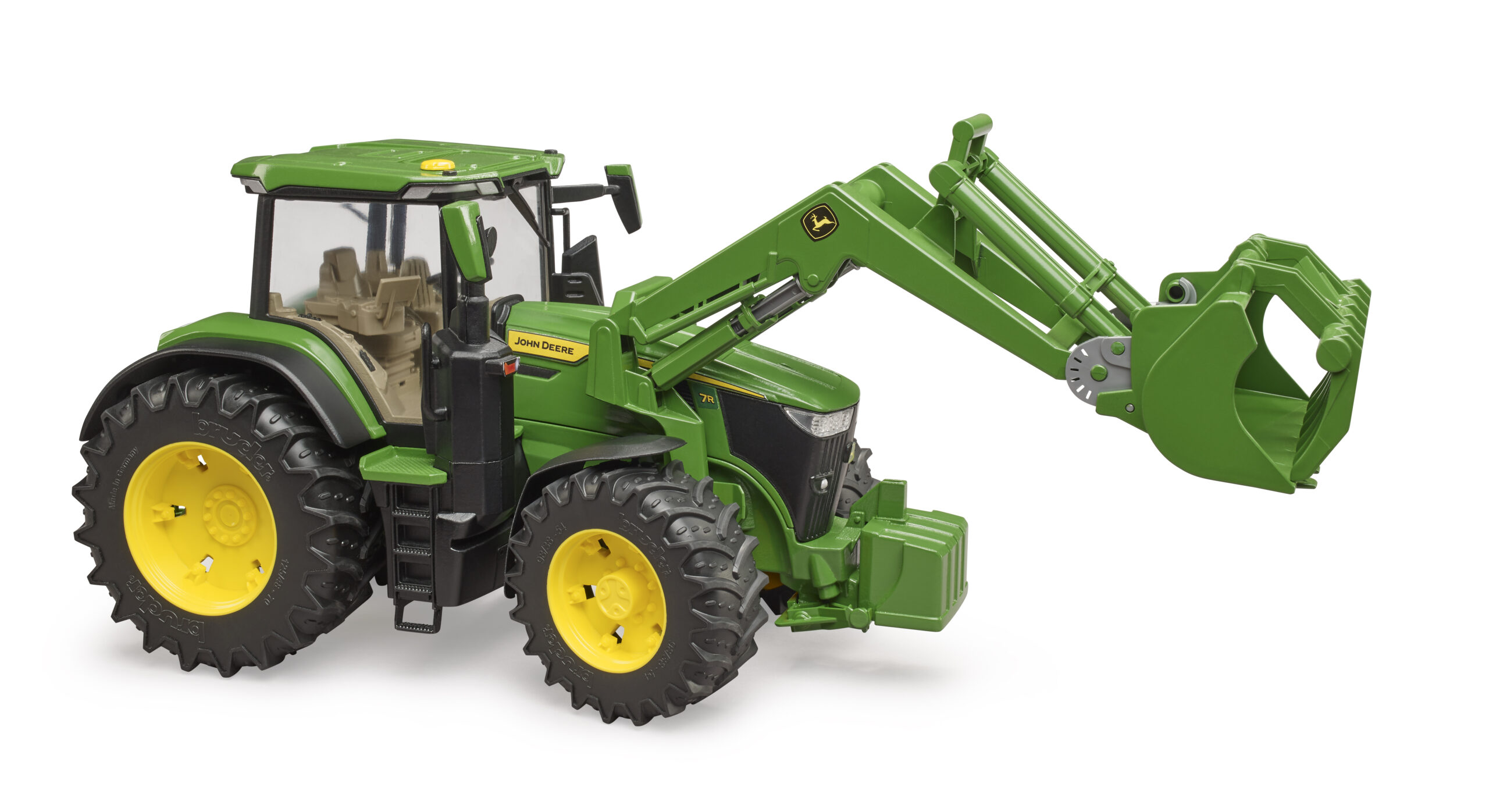 Bruder John Deere 7R 350 esilaaduriga, 1:16