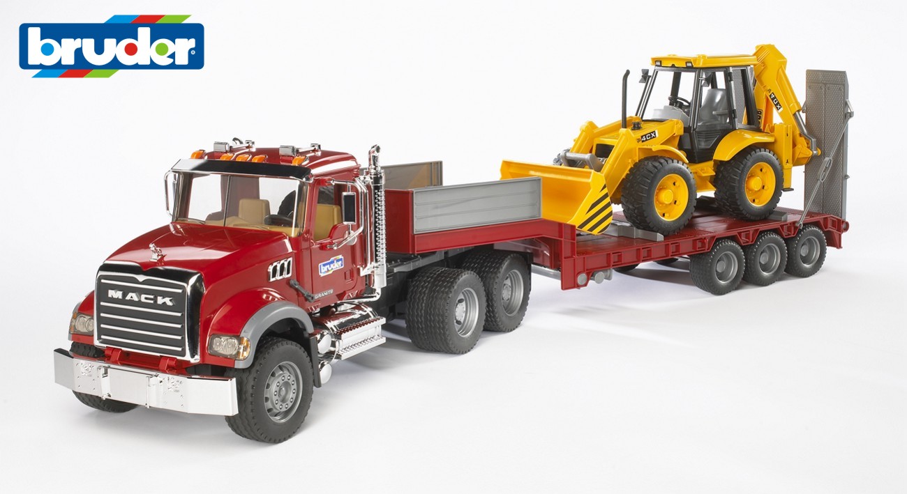 Bruder MACK treiler + JCB traktor, 1:16