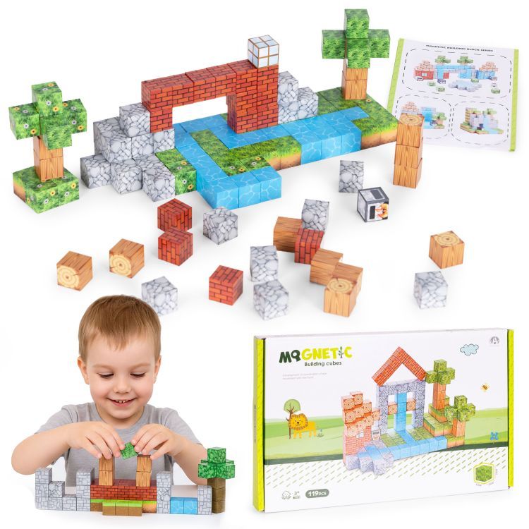 Magnetkuubikute komplekt, 119-osaline – loo enda “Minecrafti” maailm!