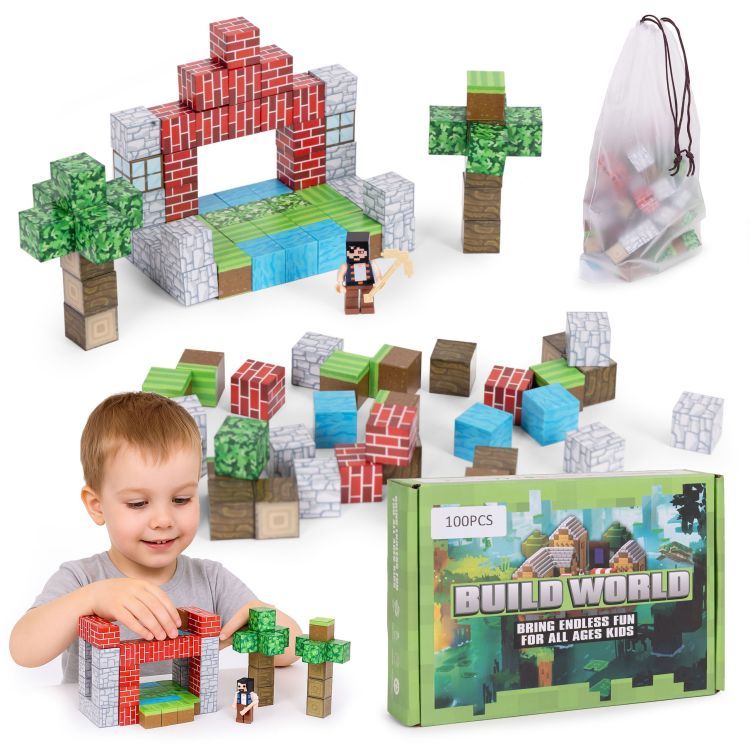 Magnetkuubikute komplekt, 100-osaline “Loss” – loo enda “Minecrafti” maailm!