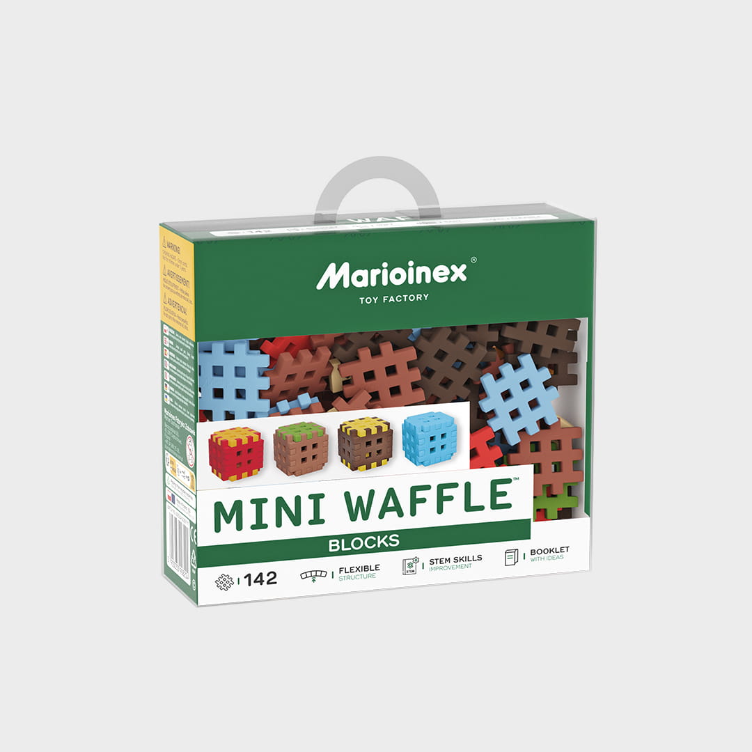 Marioinex vahvelklotsid, Mini Waffle Green, 142-osaline