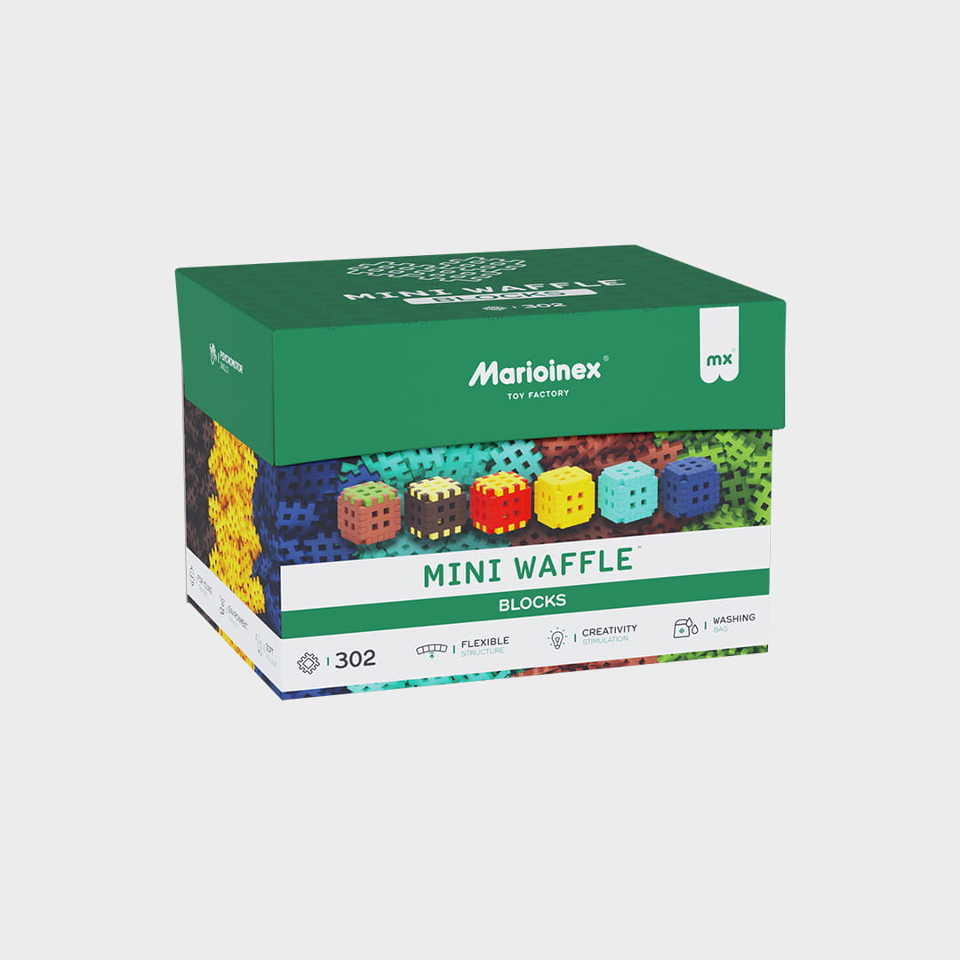 Marioinex vahvelklotsid, Mini Waffle Green, 302-osaline