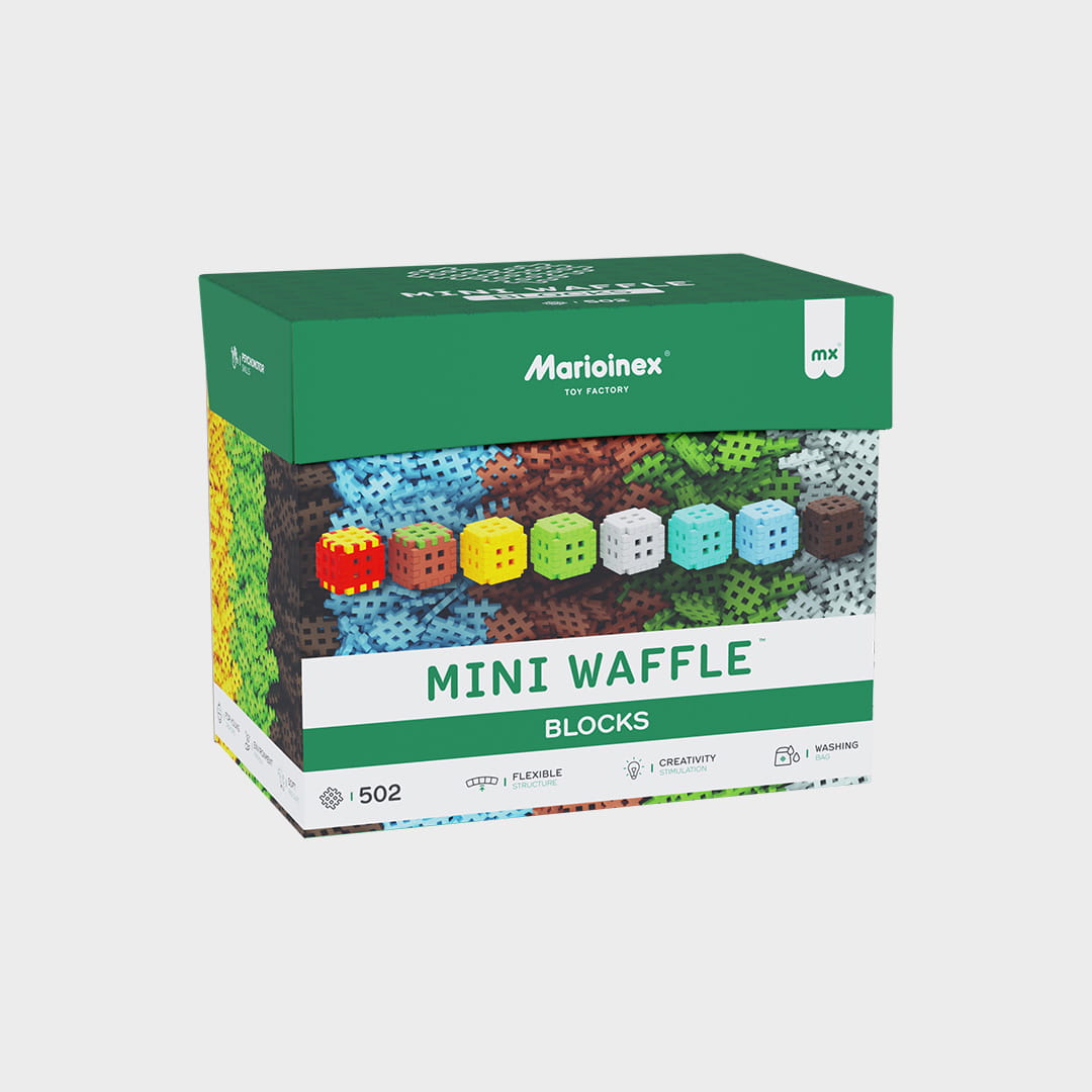 Marioinex vahvelklotsid, Mini Waffle Green, 502-osaline