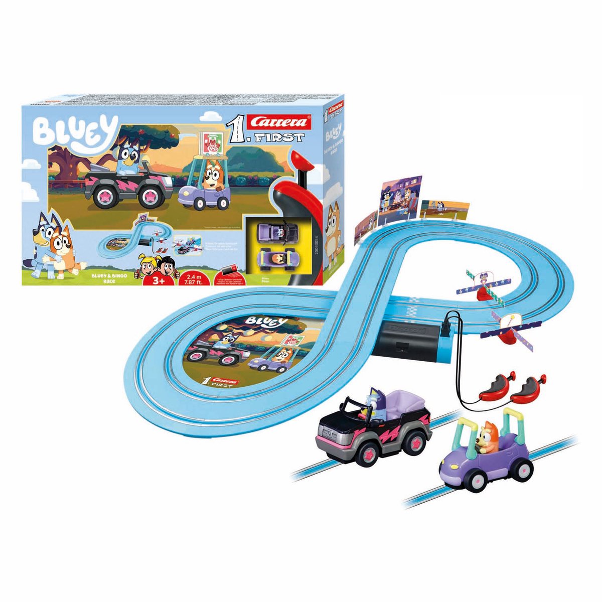 Carrera First rallirada 2,4m “Bluey vs Bingo Race”