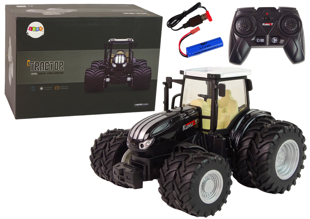 Puldiga traktor R/C Black 2.4G Metal