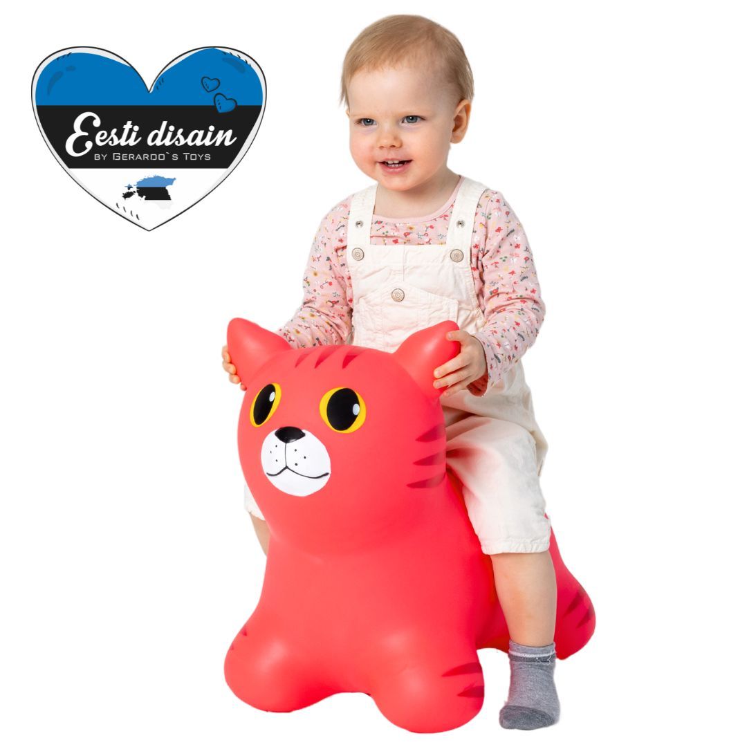 Gerardo’s Toys Jumpy hüppeloom Kass, roosa
