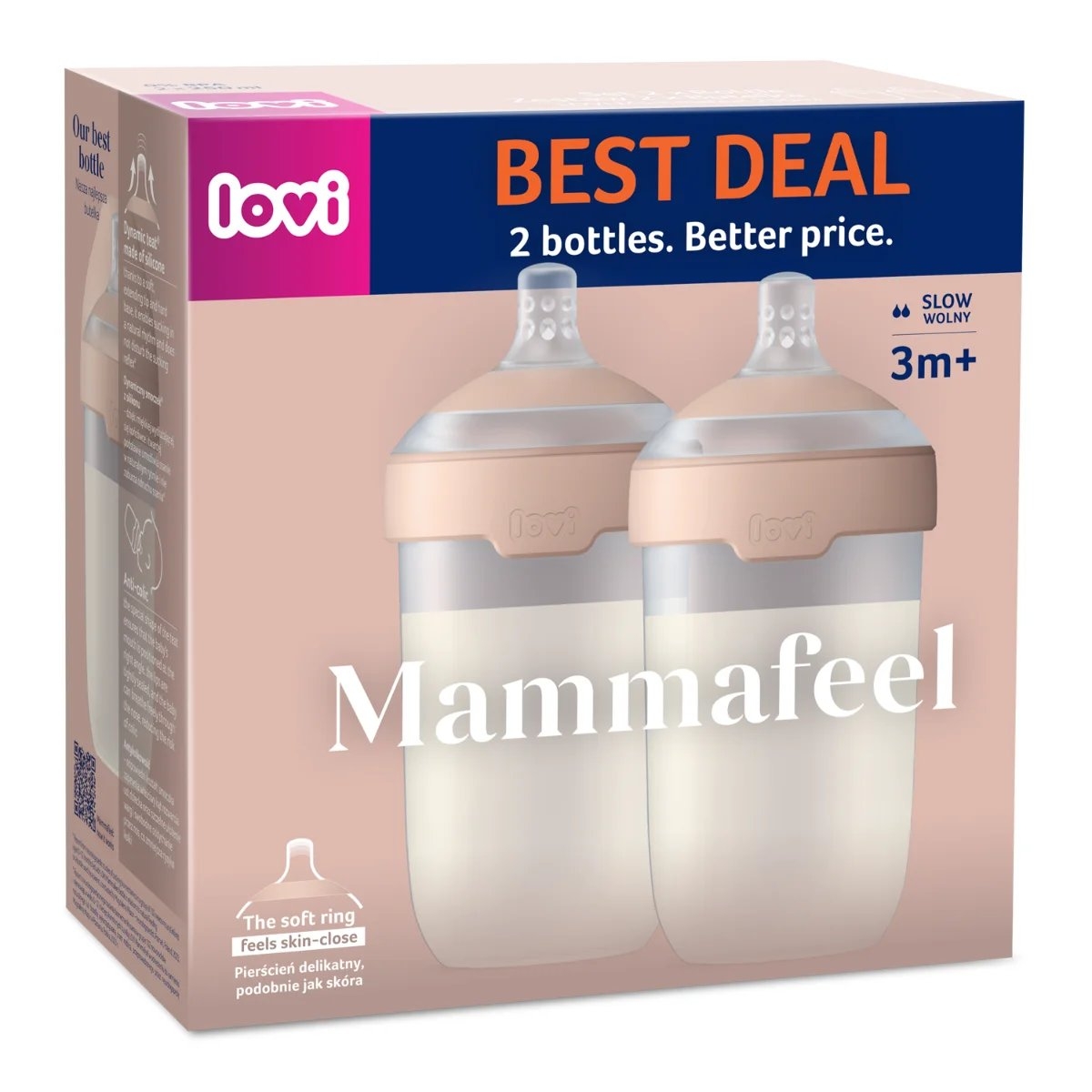 Lovi “Mammafeel” lutipudelid 2tk, 250ml, 3+kuud
