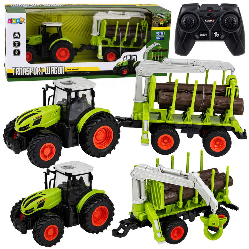 Puldiga traktor metsaveohaagisega, 1:24