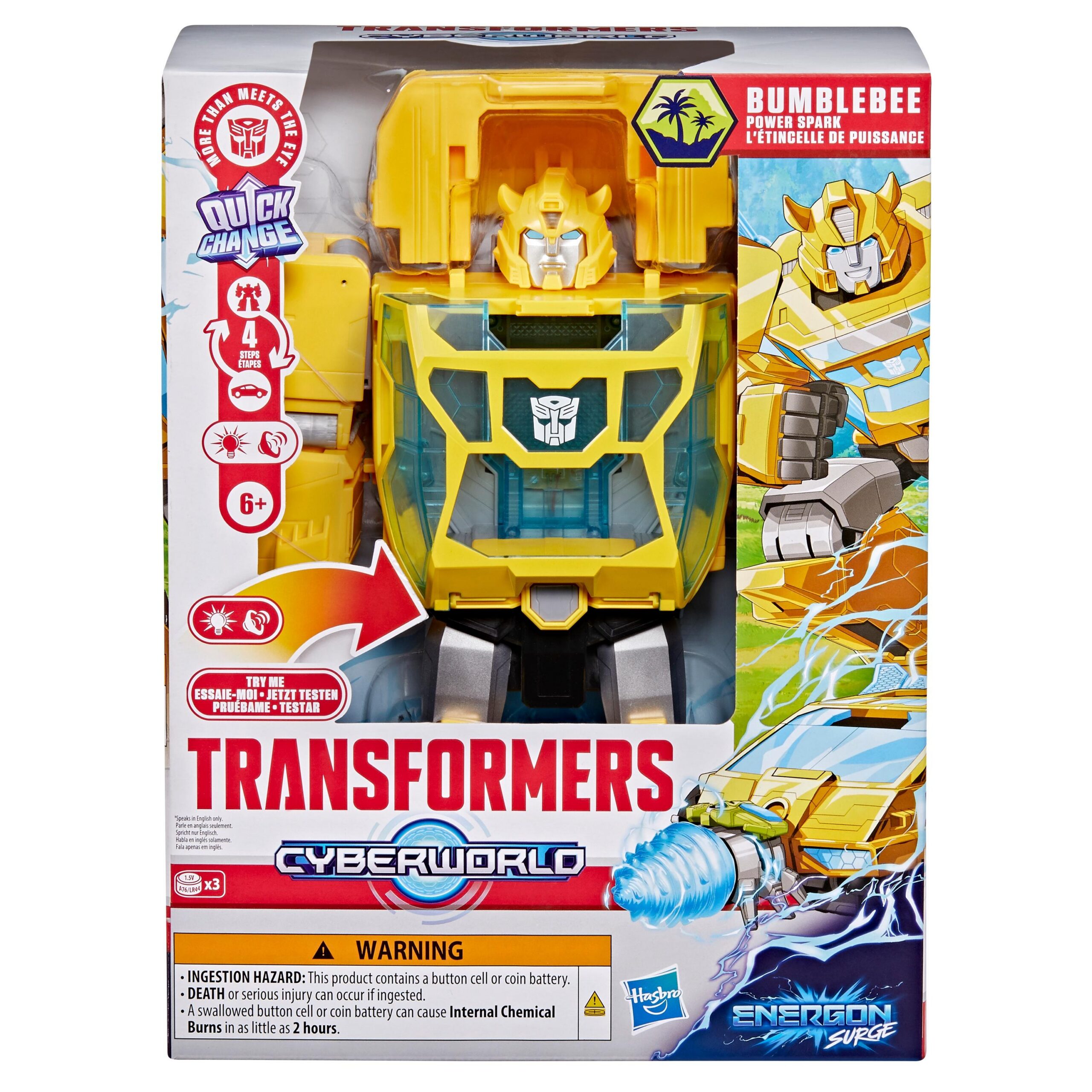 TRANSFORMERS Cyberverse mängufiguur Power spark Bumblebee, 28 cm