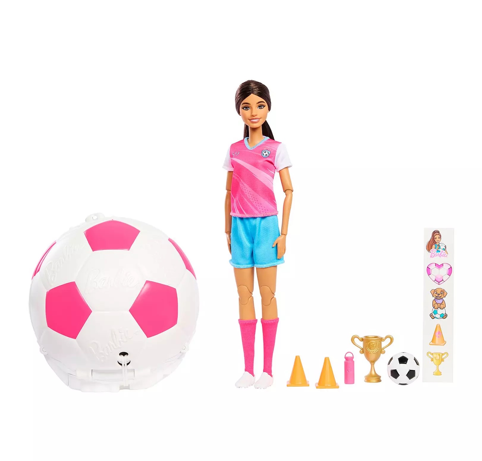 Team Barbie® Roll & Reveal jalgpalluri nukk