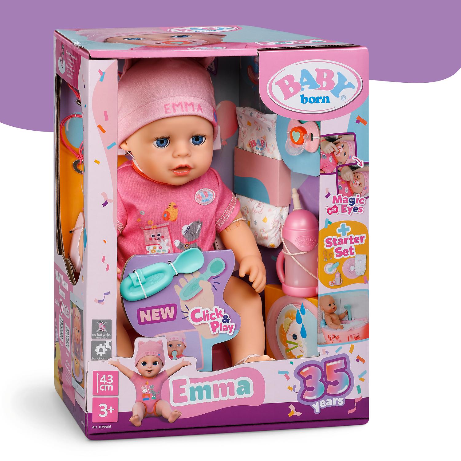 Baby Born nukk Click and Play “Emma”, 43 cm
