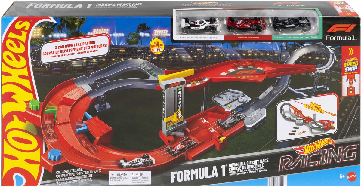 Hot Wheels® Racing Formula 1 võidusõidu ringraja komplekt